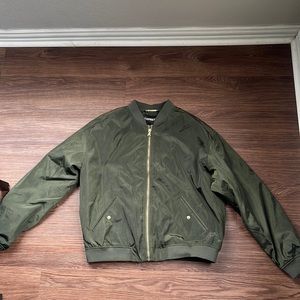 Express olive green bomber jacket size medium